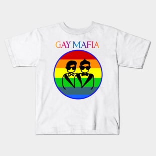 Gay Mafia - LGTBQ Crest Kids T-Shirt